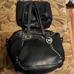 Medium-sized purse. Super cute black trimmed in gold MK purse. Good condition.